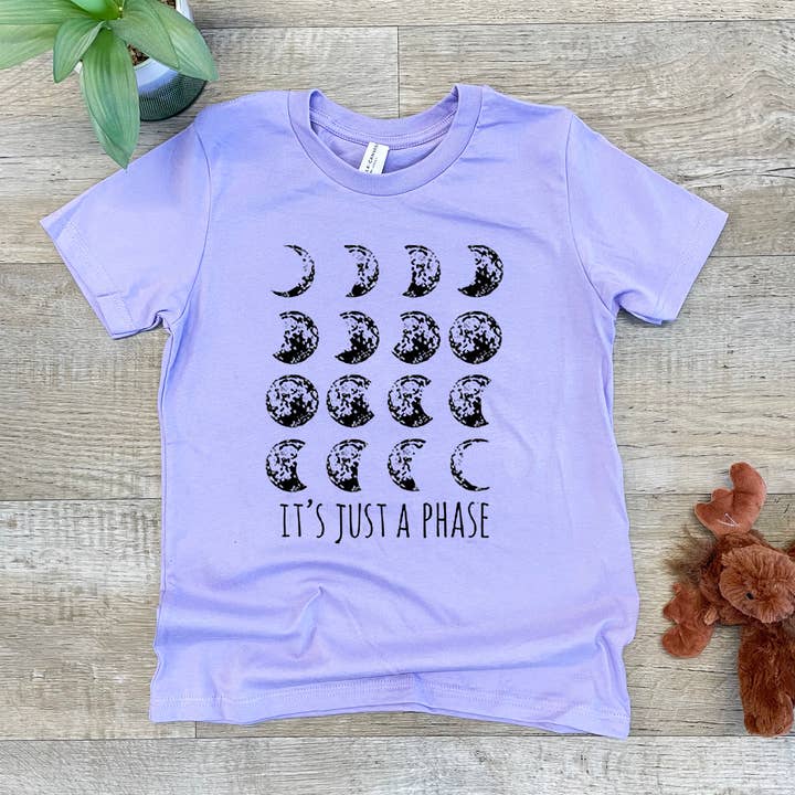 Moonlight Makers - Wholesale Screen Printed T-Shirt - Kids - It's Just a Phase - Kid's Tee - Moon, Space