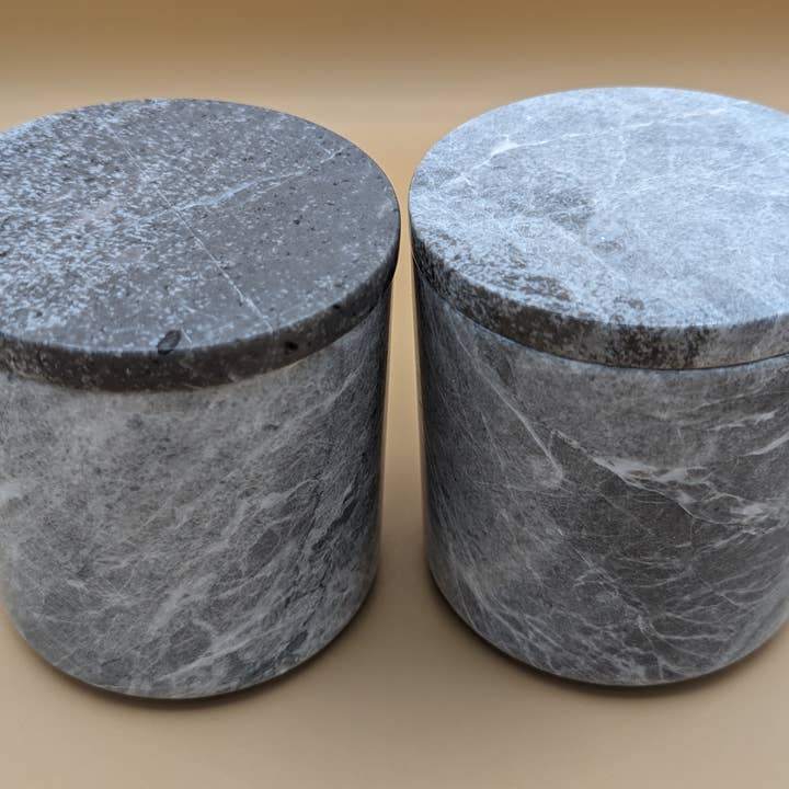 George Jack Candle Co - Wholesale Jar/Filled Candle - Grey Marble Candle1