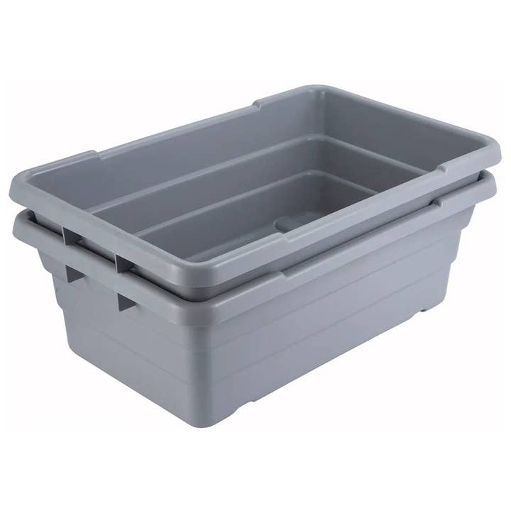 EcoQuality - Wholesale Storage Bin - PL-8, 24" x 15" x 8", Gray Lug, Nesting1