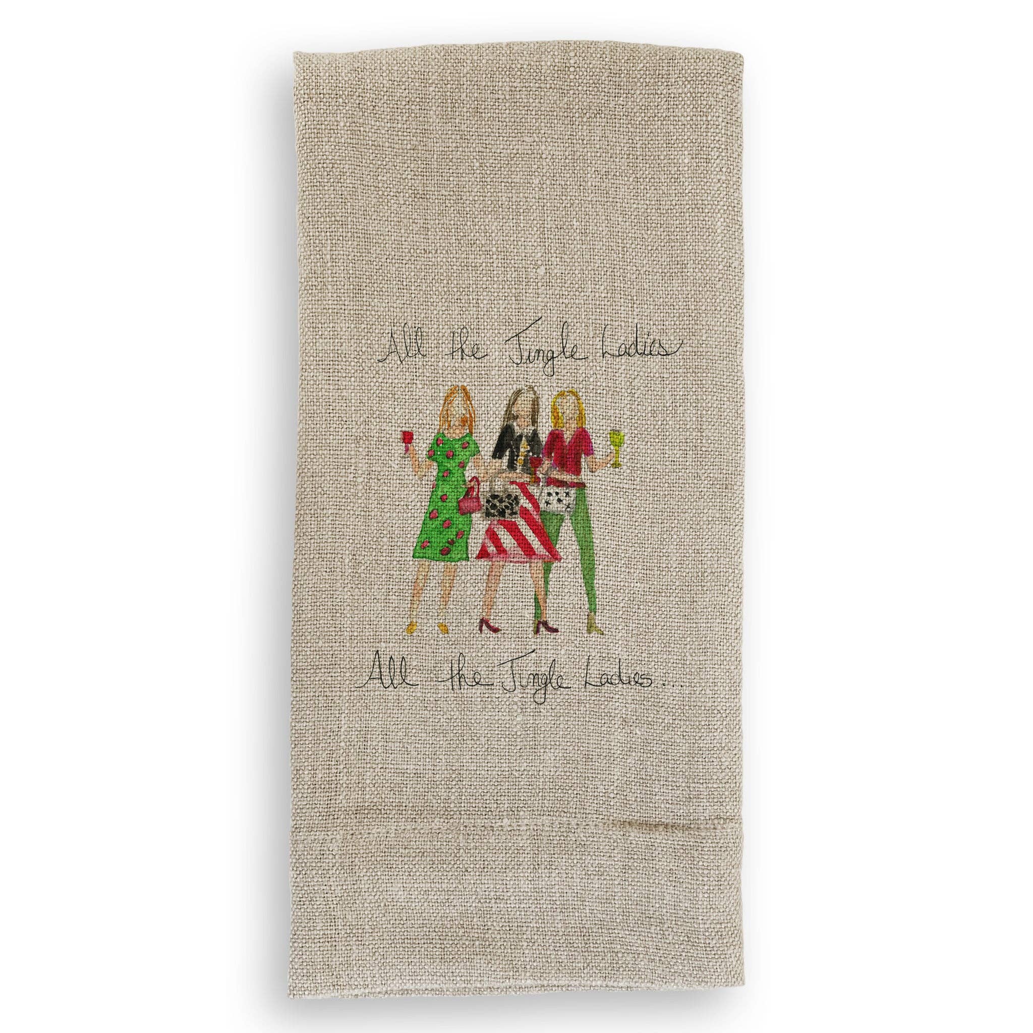 French Graffiti – Toalha de chá por atacado – Todas as mulheres do Jingle1