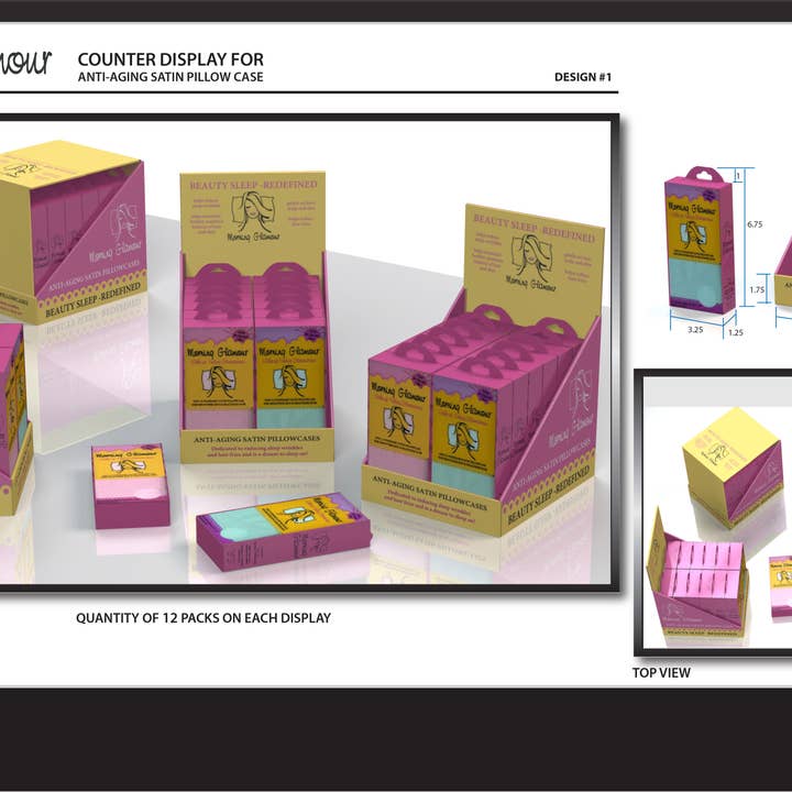 Morning Glamour – wholesale Bedding pillowcase/sham – SPECIAL PRICE -Satin Pillowcase Starter – 12PK w/ Display1