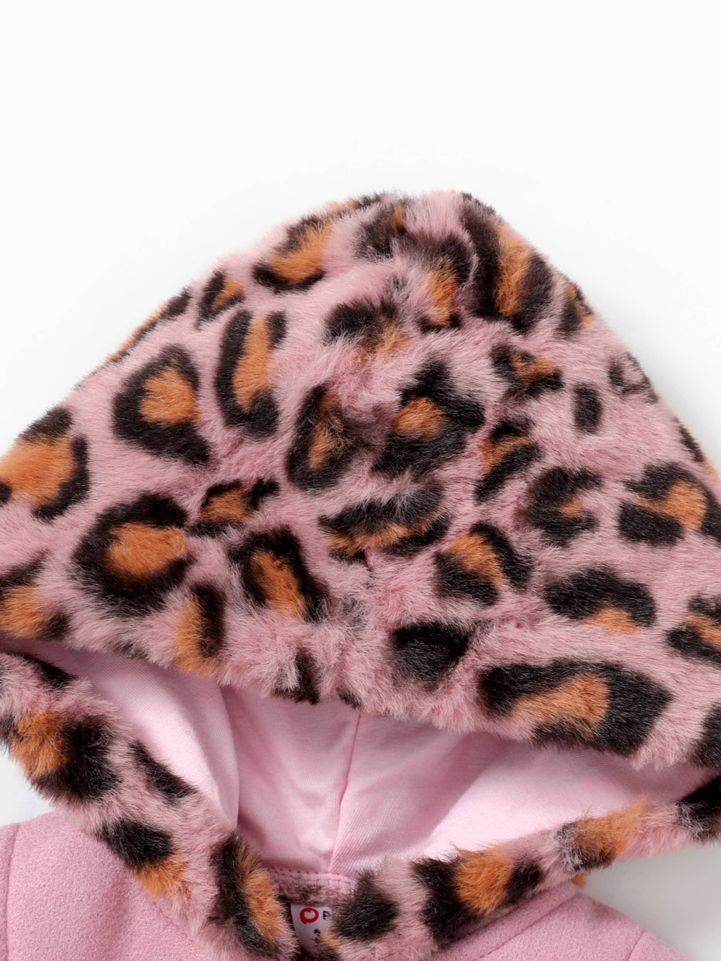 PatPat - Wholesale Coat - Baby - Baby Red Long-sleeve Button Leopard Hooded Wool Blend Coat17