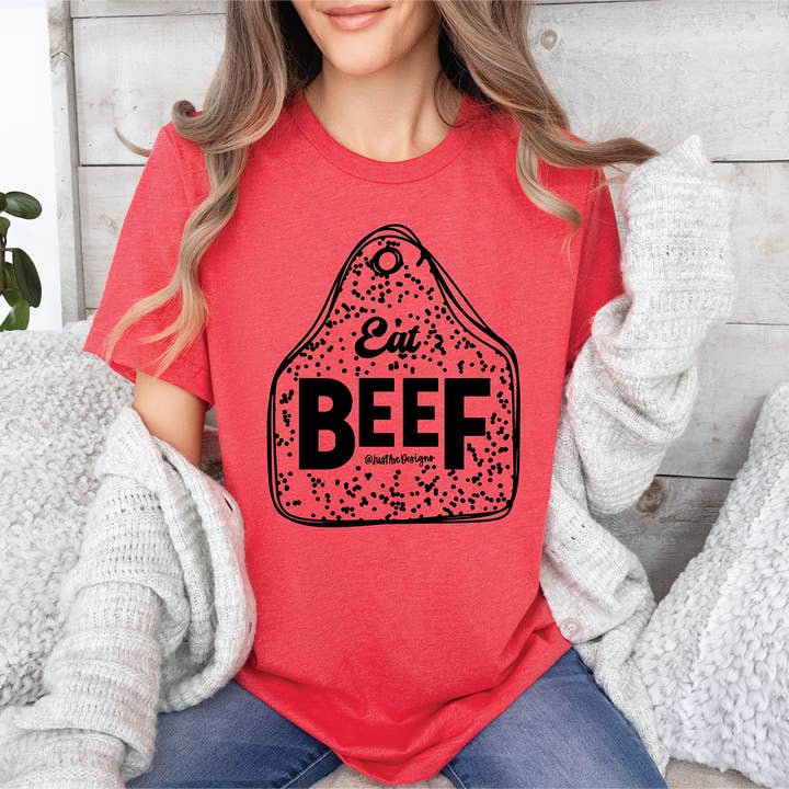 Eat Beef Women's Graphic Tee for wholesale by Print + Press Design & Apparel