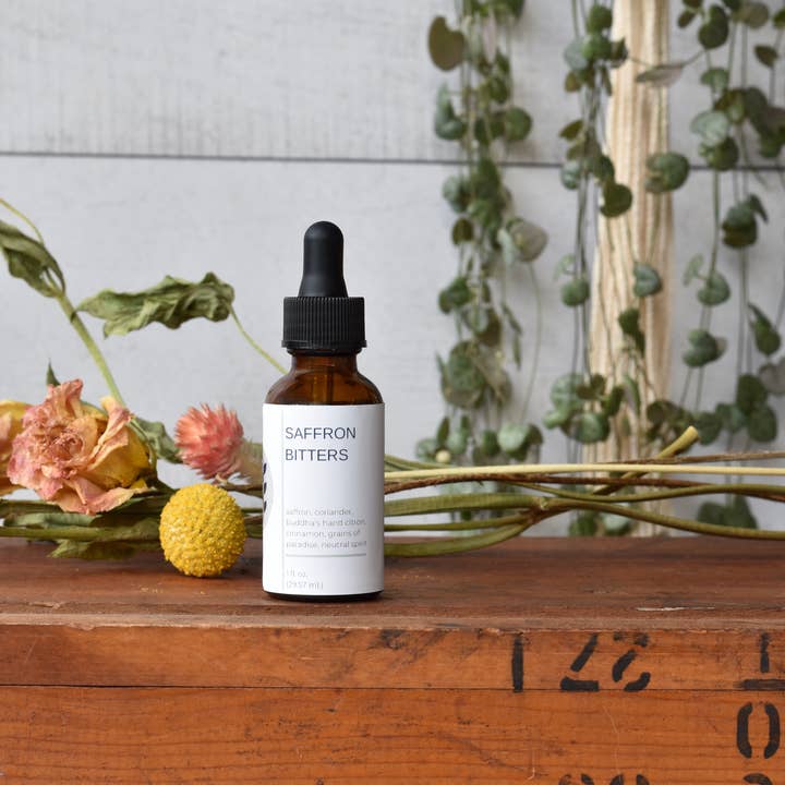 FreeWildShe | Bitters & Tea - Wholesale Bitters - Saffron Bitters | for Spring Cocktails & Mocktails 1oz