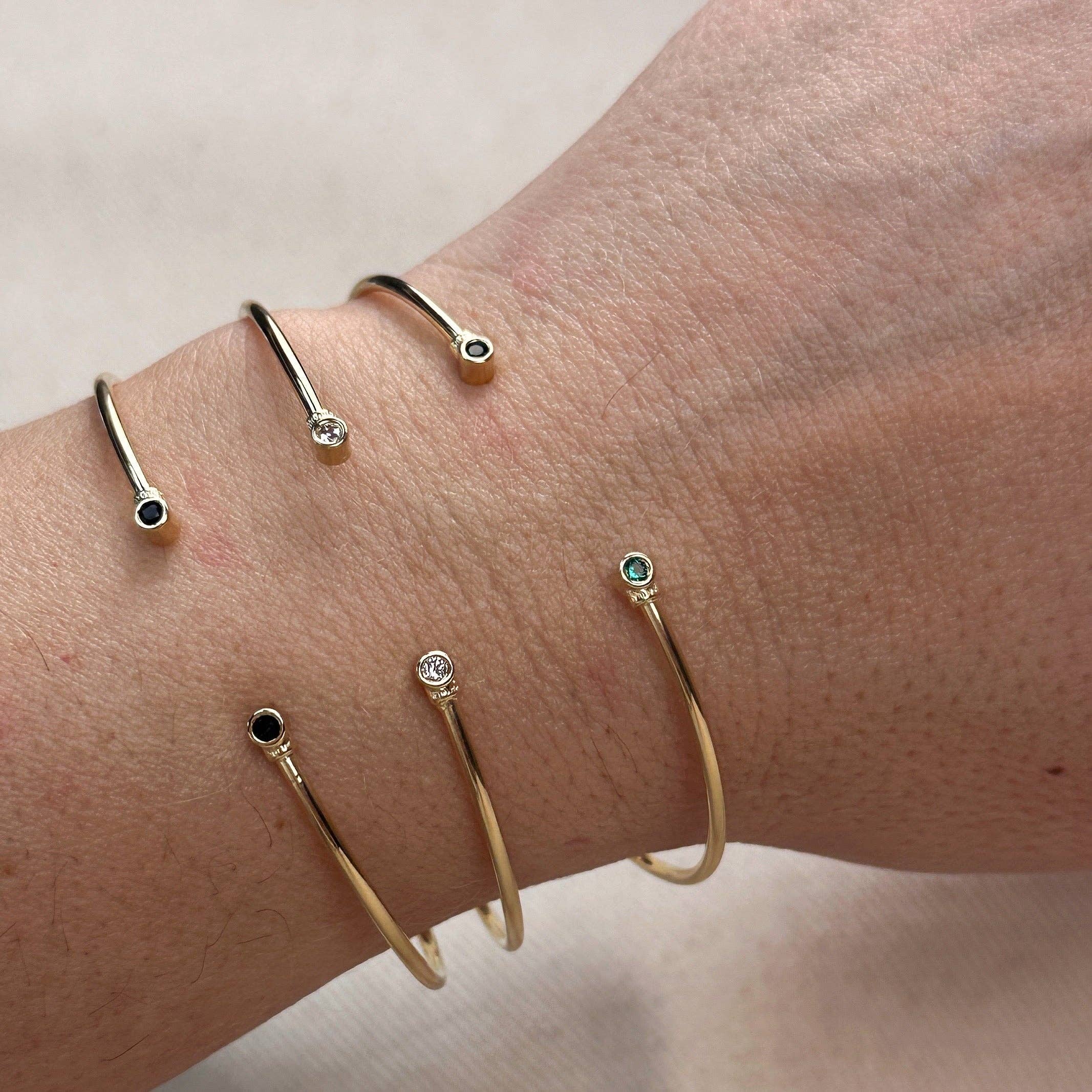 GoldFi - Wholesale Cuff Bracelet - 18k Gold Filled Open CZ Cuff Bracelet2