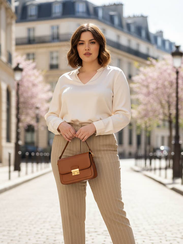 Plus Size - Pantalons Rayés
pour la vente par Amy & Clo Invogue