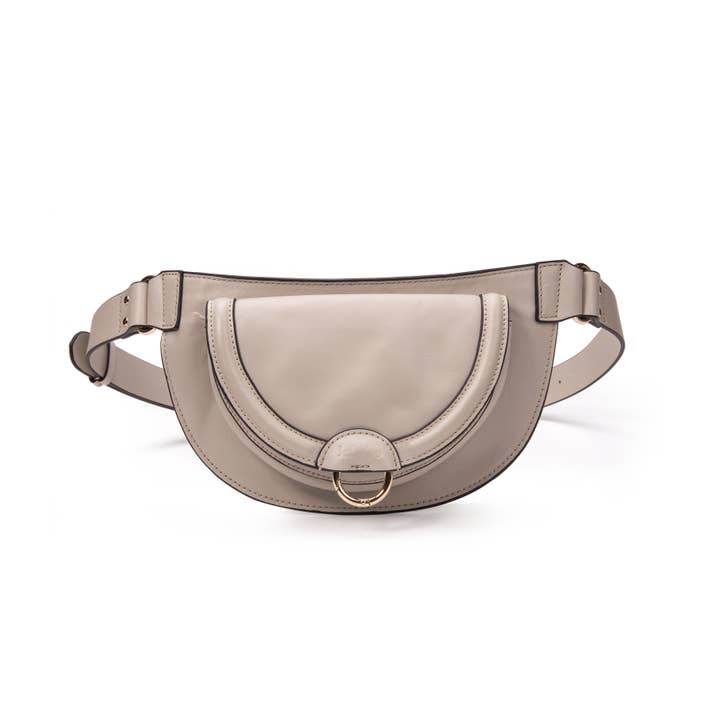 Ully Ecru Leather Belt Bag for wholesale by kate lee
