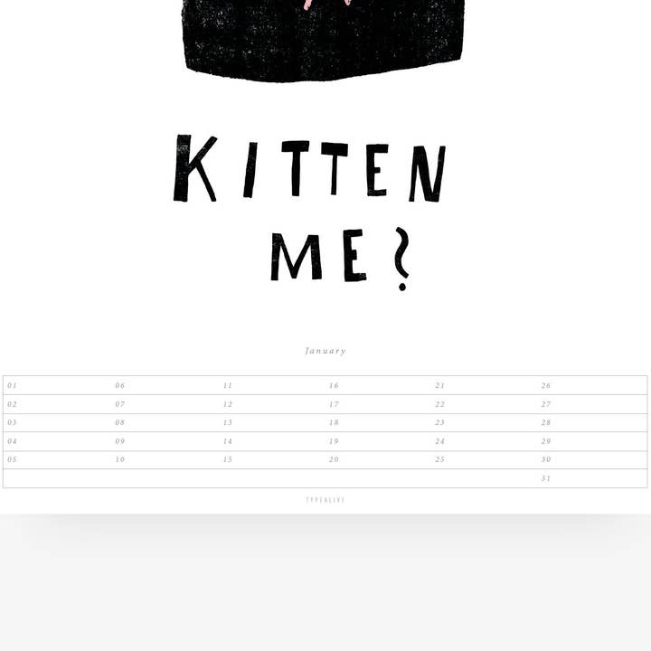 typealive - Vendita all'ingrosso Calendario - calendario da parete/Catatisfaction3