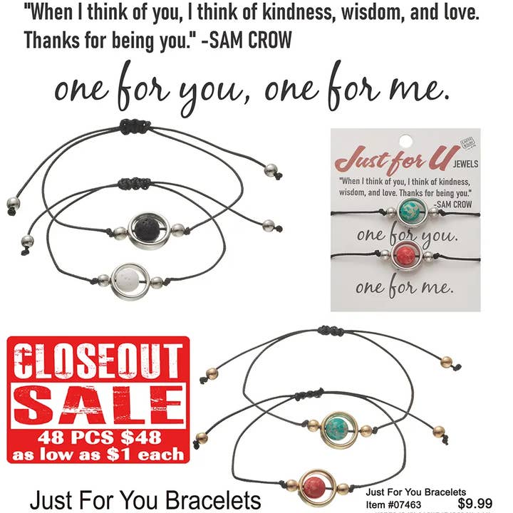 Puka Creations - Wholesale Beaded Bracelet - Just for You Bracelets0