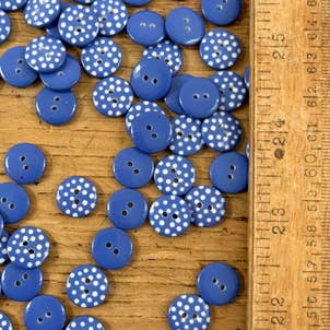 The Button Company - Wholesale Sewing button/snap - 100-008 - Spotty Buttons - 20L/13mm/1/2" - Pack of 1003