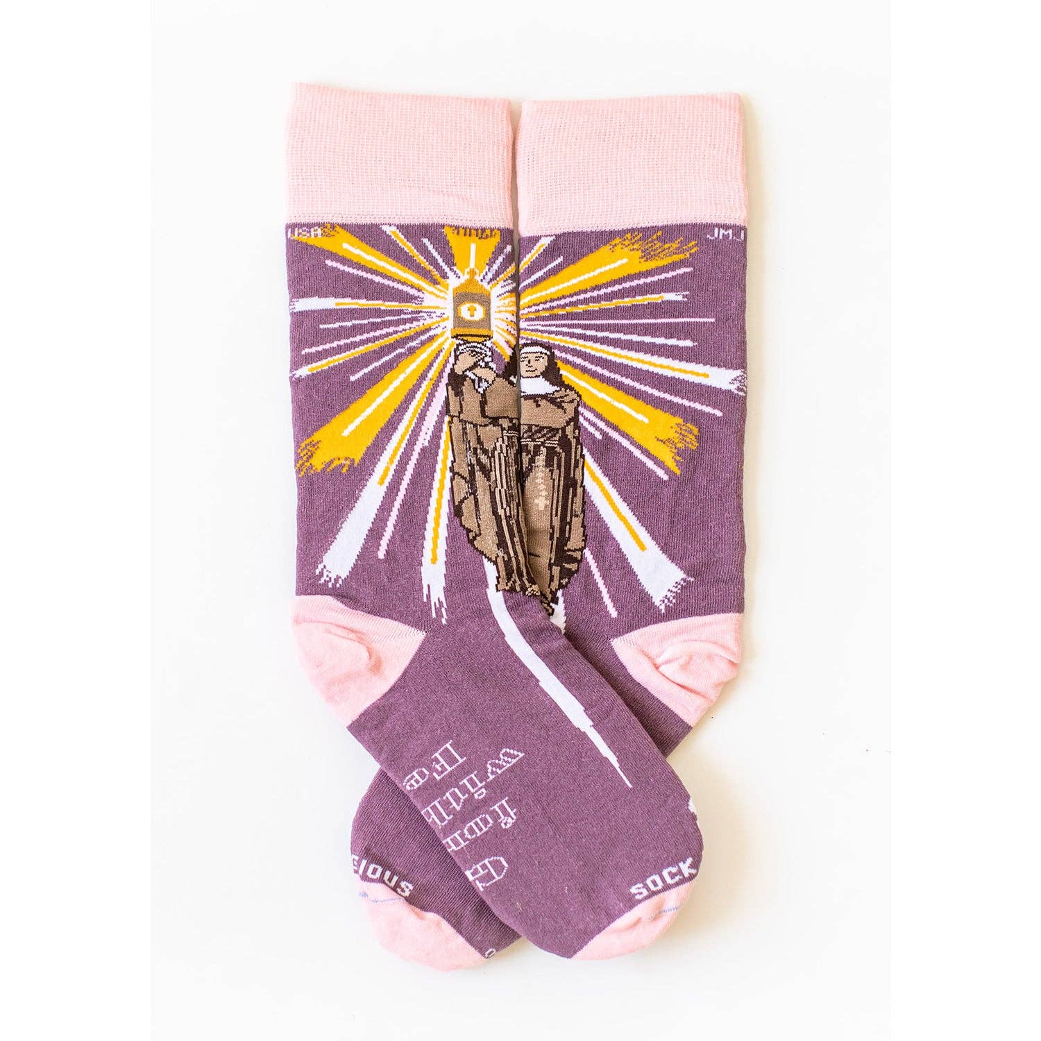 Sock Religious - Wholesale Socks - Unisex - St. Clare of Assisi Adult Socks0