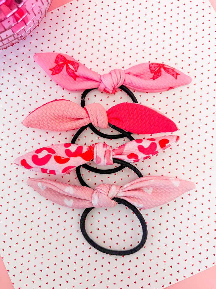 Pink Vibes Valentine's Pony Bows • 4 Prints for wholesale by Ruby Red Threads