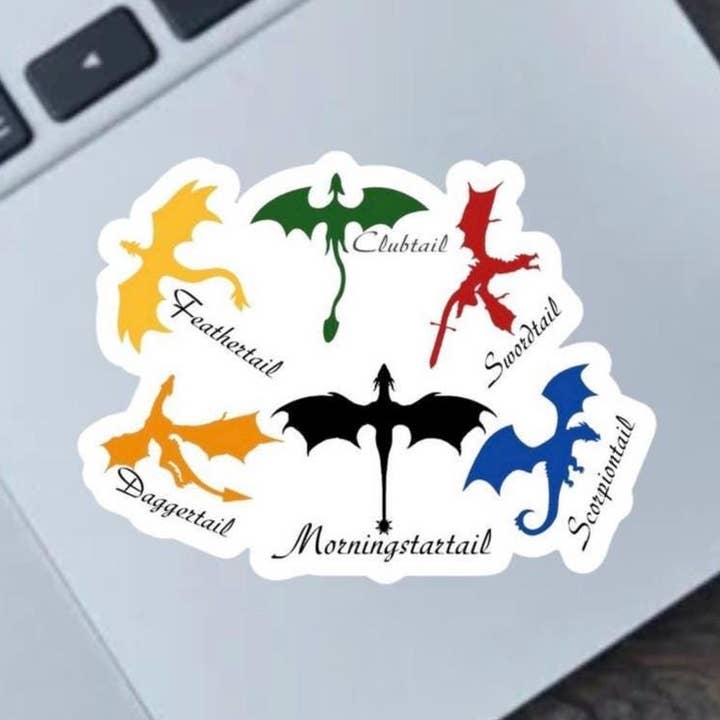 Drachenrassen 2,5" Aufkleber Vierter Flügel inspiriert für den Großhandel von Fable and Flame Co.
