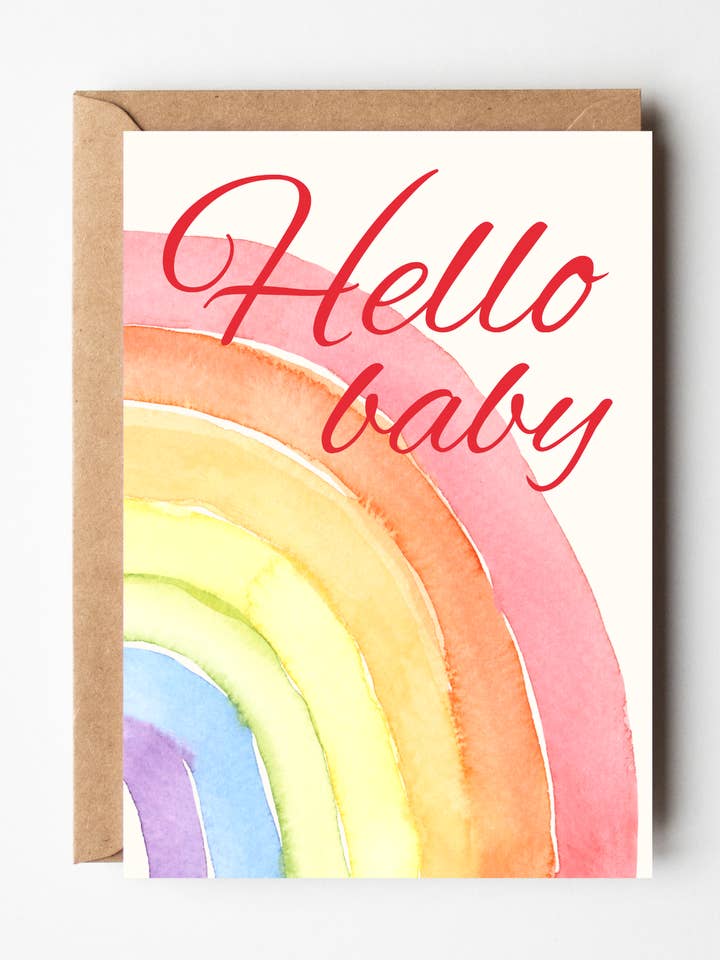 A6 New Baby Card | Congratulations | Newborn | Hello Baby for wholesale by By Honey Studios