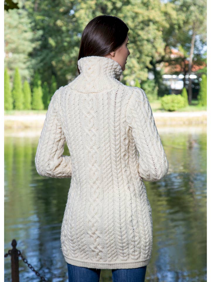 Saol - Wholesale Cardigan - Women's - Soft Touch Ladies Aran Zip Cardigan3