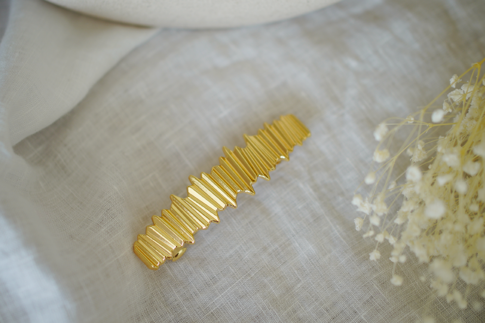 Bohomane - Wholesale Barrette - Women's - Textured Gold Liora Hair Clip2