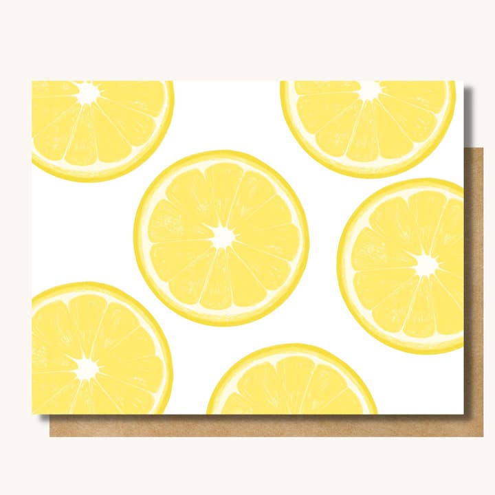 Lemon Card for wholesale by Kelly Scott Design Co