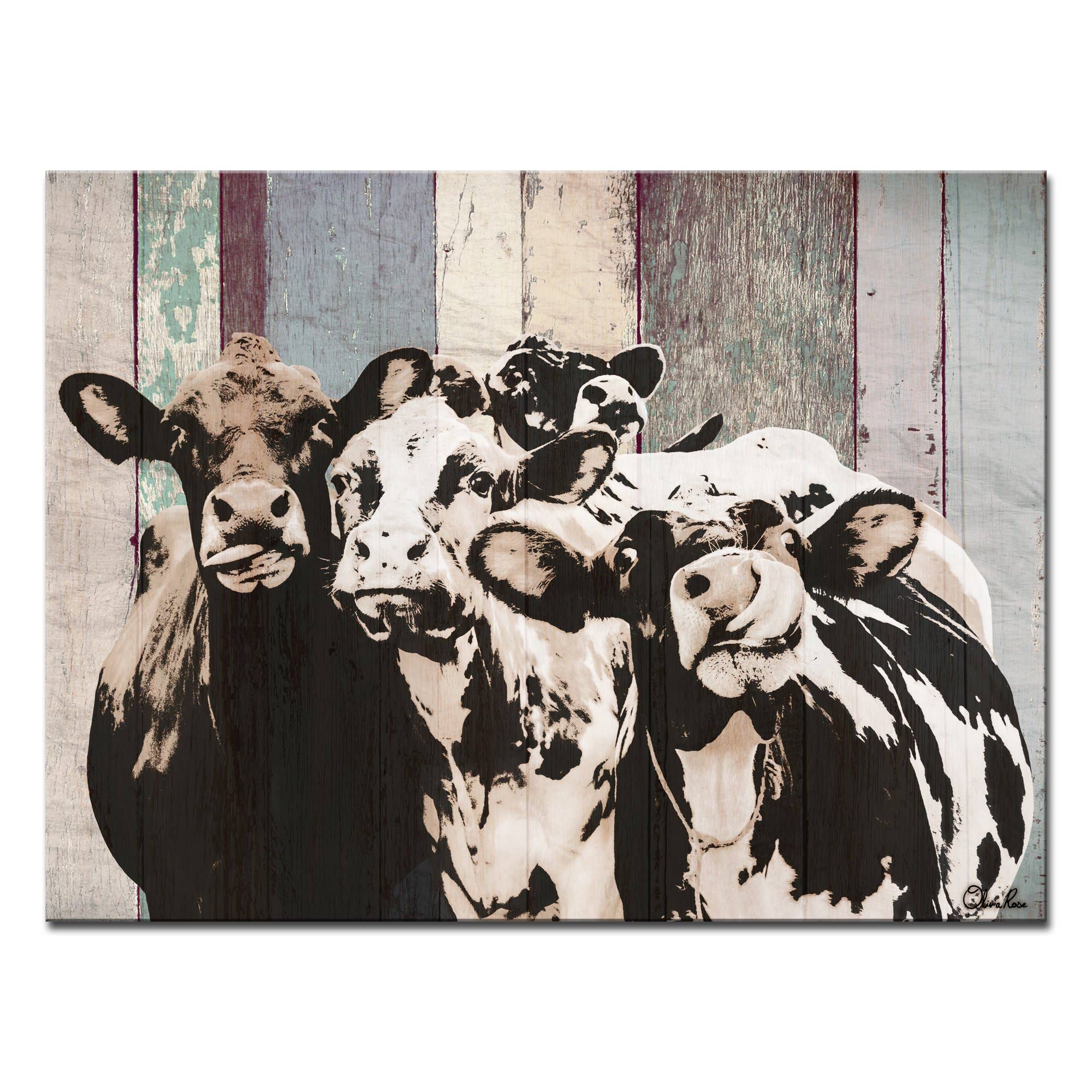 Ready2hangart, Inc. – wholesale Art print – Ready2HangArt Farmhouse 'Cattle' Wrapped Canvas Wall Art1