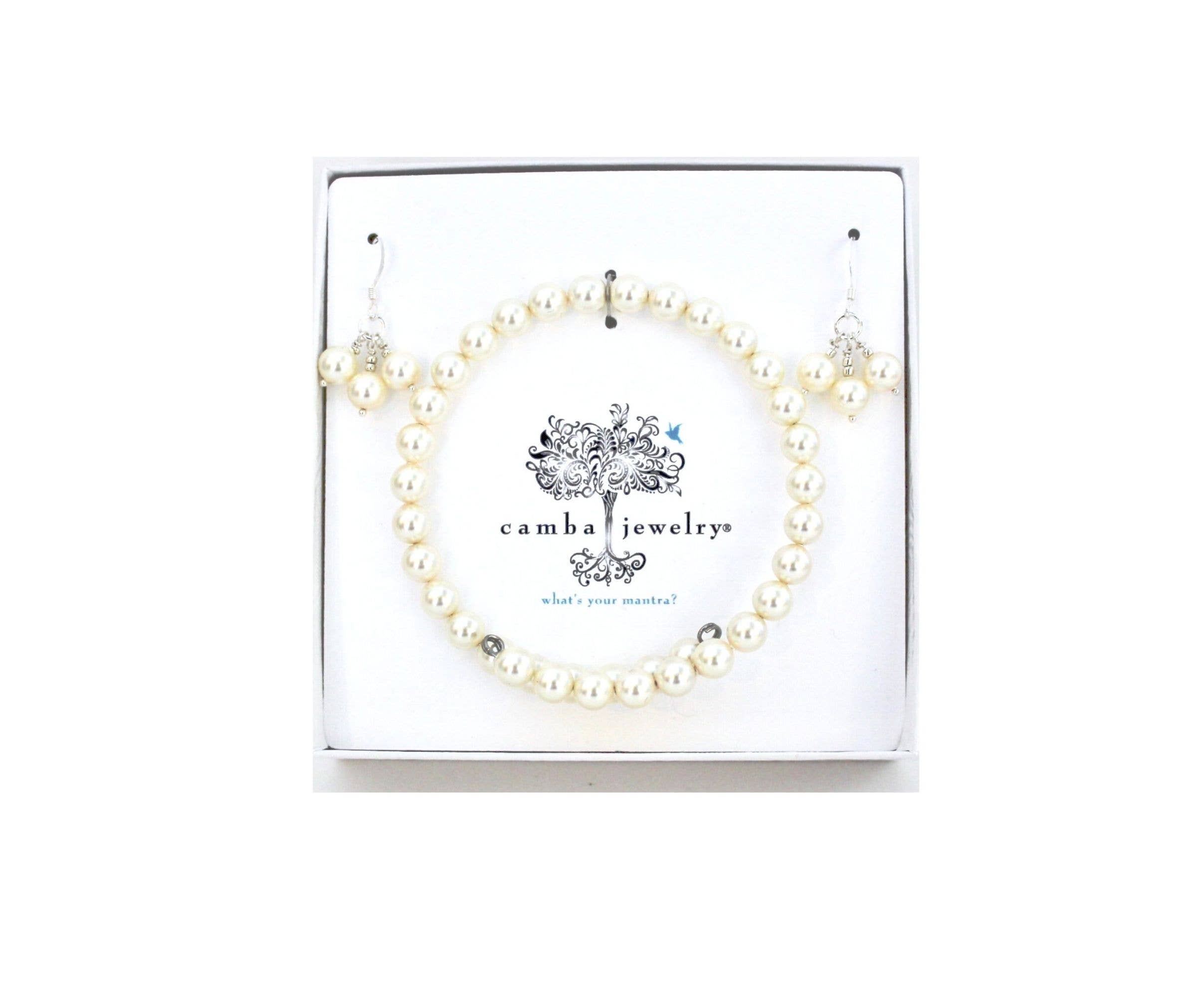 Camba Jewelry - Wholesale Jewelry Set - Swarovski Pearl Bracelet/Earrings Set5