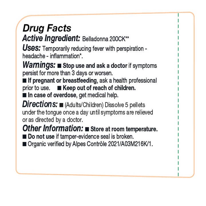 Ollois - Wholesale Oral Supplement/Vitamin - Olloïs Belladonna 200CK Vegan Organic Kosher, 80 Pellets2