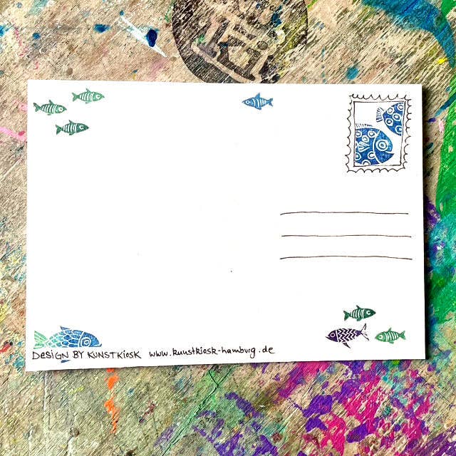 kuki - Wholesale Postcard - "Ahoy" Sailor. Kuki Postcard Set of 106