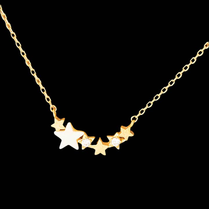 Dainty Multi Star Necklace for wholesale by Whit's Up Shop