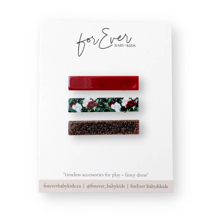 Floral de inverno//Conjunto de clipes por atacado de forEver baby+kids