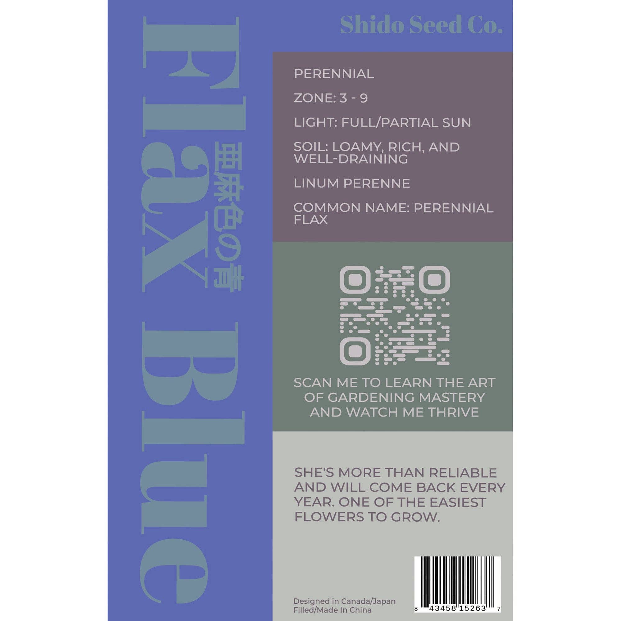 Chive Canada - Vente Graines de plantes - Shido Graines Lin Fleur Bleue Paquet de Plantes d'Intérieur1