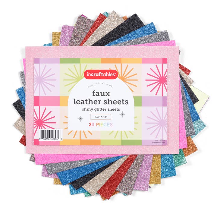 Incraftables Bright Faux Leather Sheets – 20 Pcs for wholesale by Incraftables