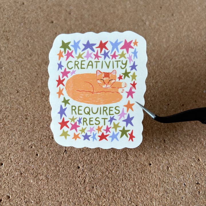 Caroline Friend Art - Wholesale Sticker - Creativity Requires Rest Sticker2