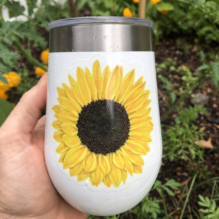 Sticker Art - Wholesale Sticker - Sunflower Sticker - dishwashesr safe wild flower decal2