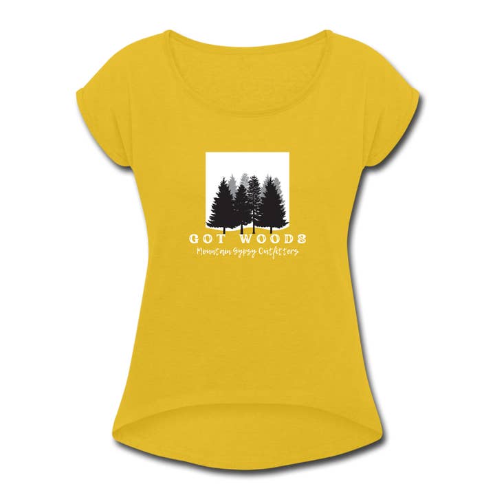 Got Woods Roll Cuff Tee for wholesale by Mountain Gypsy Outfitters
