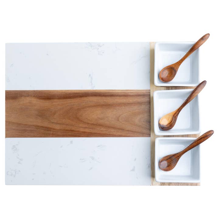 MakerFlo - Wholesale Cheese Board - Marble Charcuterie Board11