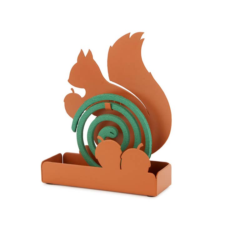 Balvi - Wholesale Outdoor Ornament/Decor - Mosquito spiral holder, Squirrel, brown, metal