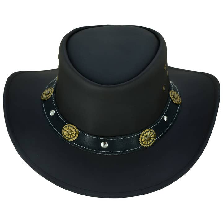 Lesa collection inc - Wholesale Cowboy Hat - Unisex - Capri Leather Hat Water Resistant Leather Cowboy Western Ha17