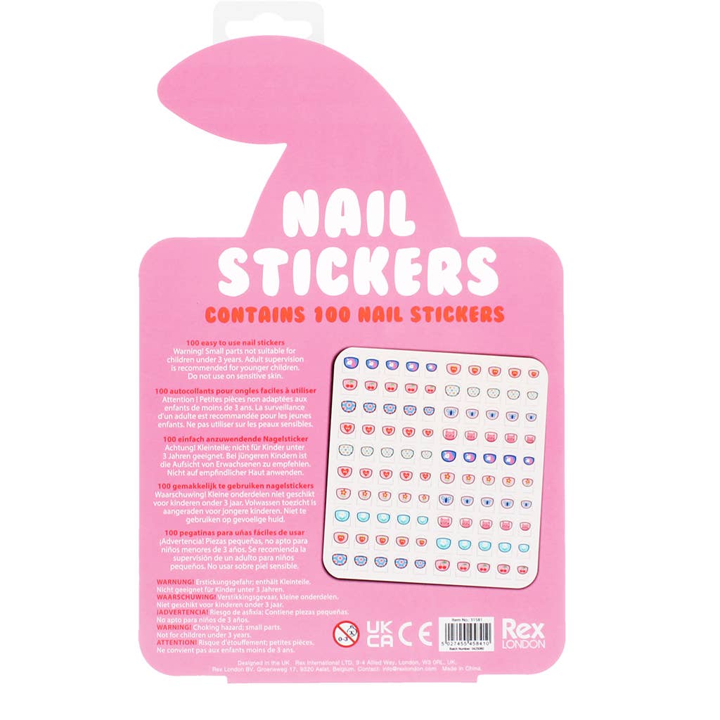 Rex B2B - UK – wholesale Nail art/decal – Children's nail stickers (pack of 100) - Cherry2