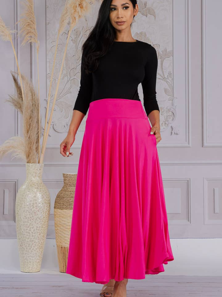 HH736R-SOLID - 2 PC Top & Skirt for wholesale by H&H Fashion Inc.