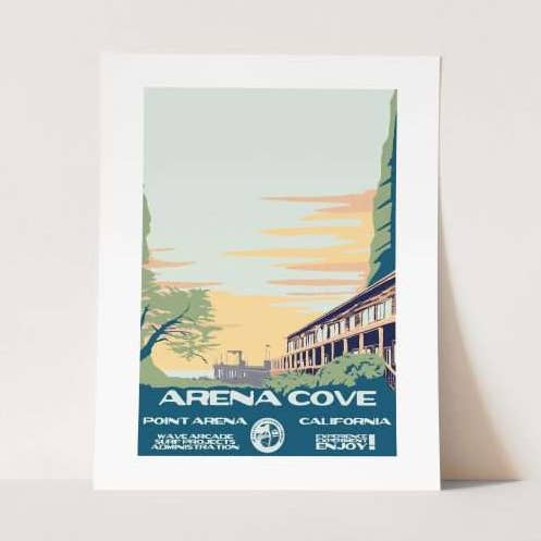 Arena Cove Surf Art Print | 16x20 | Arena Cove Art for wholesale by WAVE ARCADE