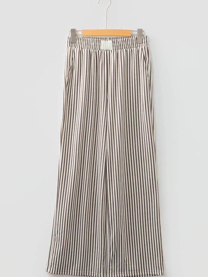 FASHION BLVD - Wholesale Pants - Women's - FB Stripe High Waist Pocketed Pants5