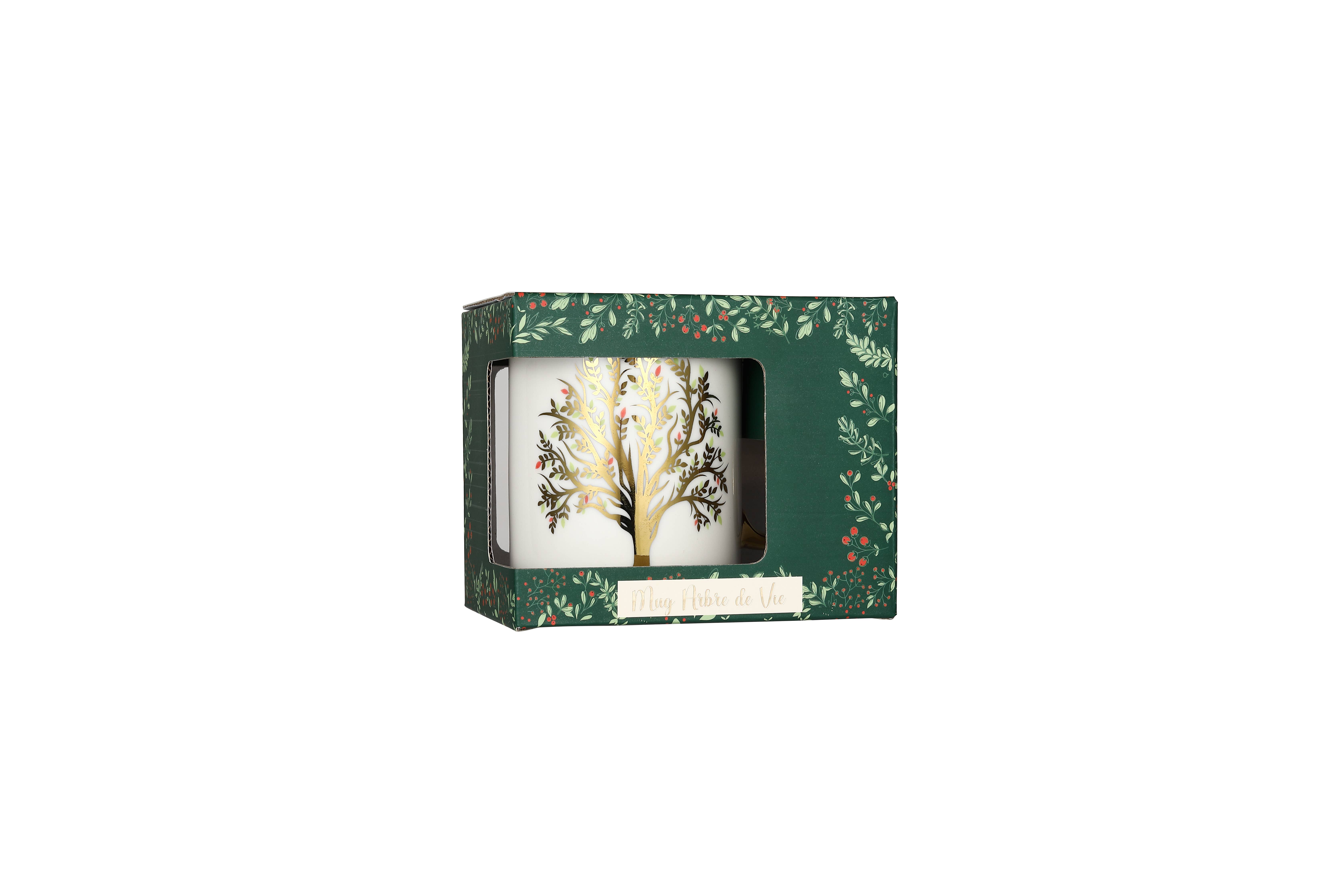 STELLA GREEN - Wholesale Coffee Mug - Gold Tree of Life Mug in Gift Box1