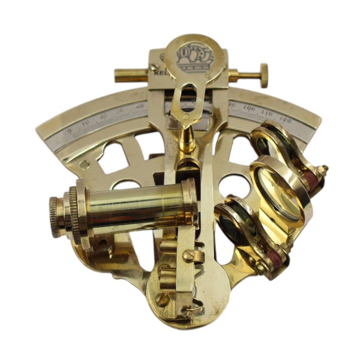 Sextante de Latão e Metal com Caixa de Madeira por atacado de Dollond & Co.