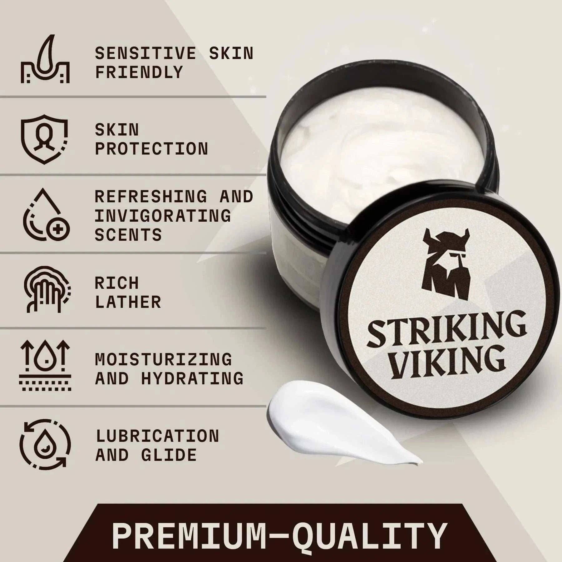 Striking Viking - Wholesale Shaving Cream - Men's - Shaving Cream for Men - Unscented1