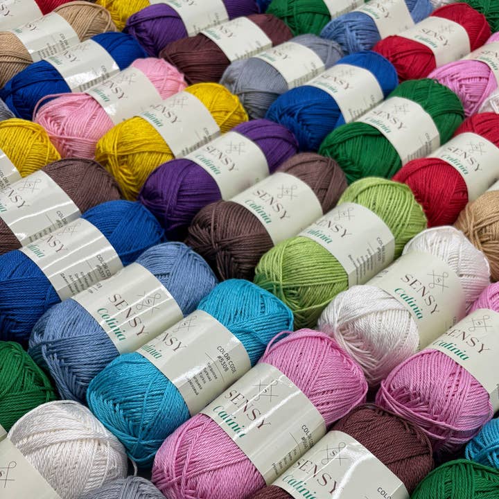 Sensy - Wholesale Yarn - Sensy Calinia Yarn, %100 Mercerized Giza Cotton, 134 Yards, Gauge 2 Fine