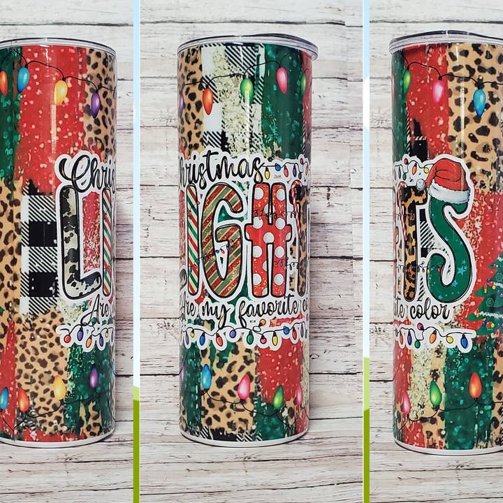 Gobelet de 20 onces ~ Les lumières de Noël sont ma couleur préférée pour la vente par Paxton's One Stop Shop LLC