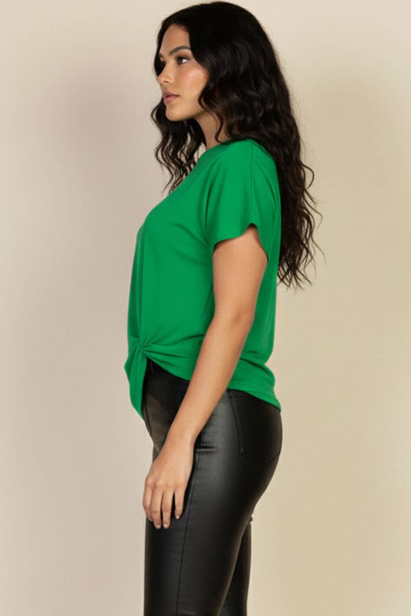 CAPELLA APPAREL – wholesale T-shirt – women's – Batwing Sleeve Twist Front Tee8