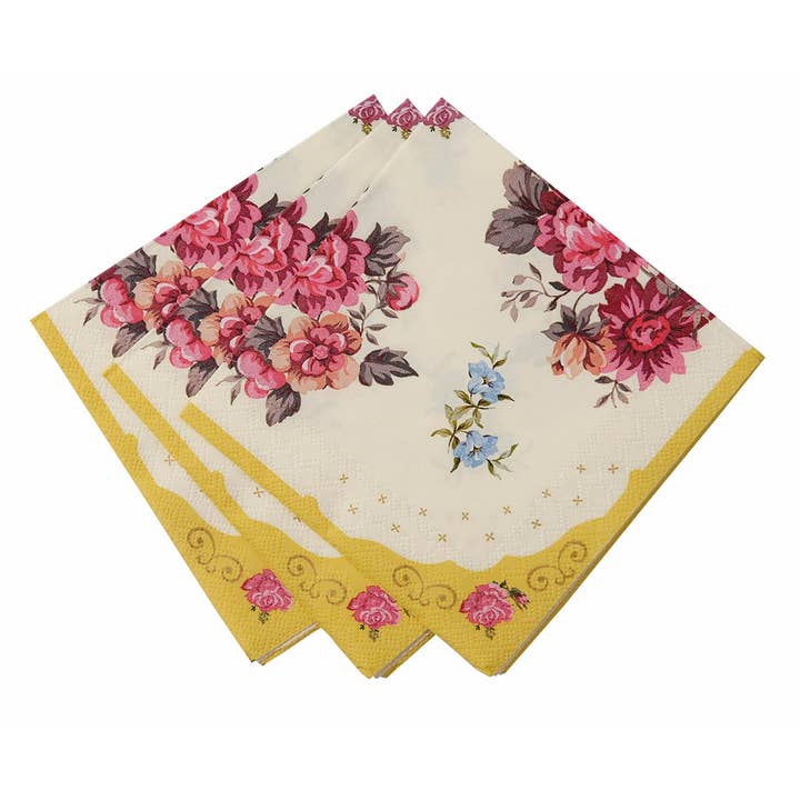 Talking Tables USA - Wholesale Disposable Napkin - Floral Paper Napkins - 20 Pack | Party Supplies |3