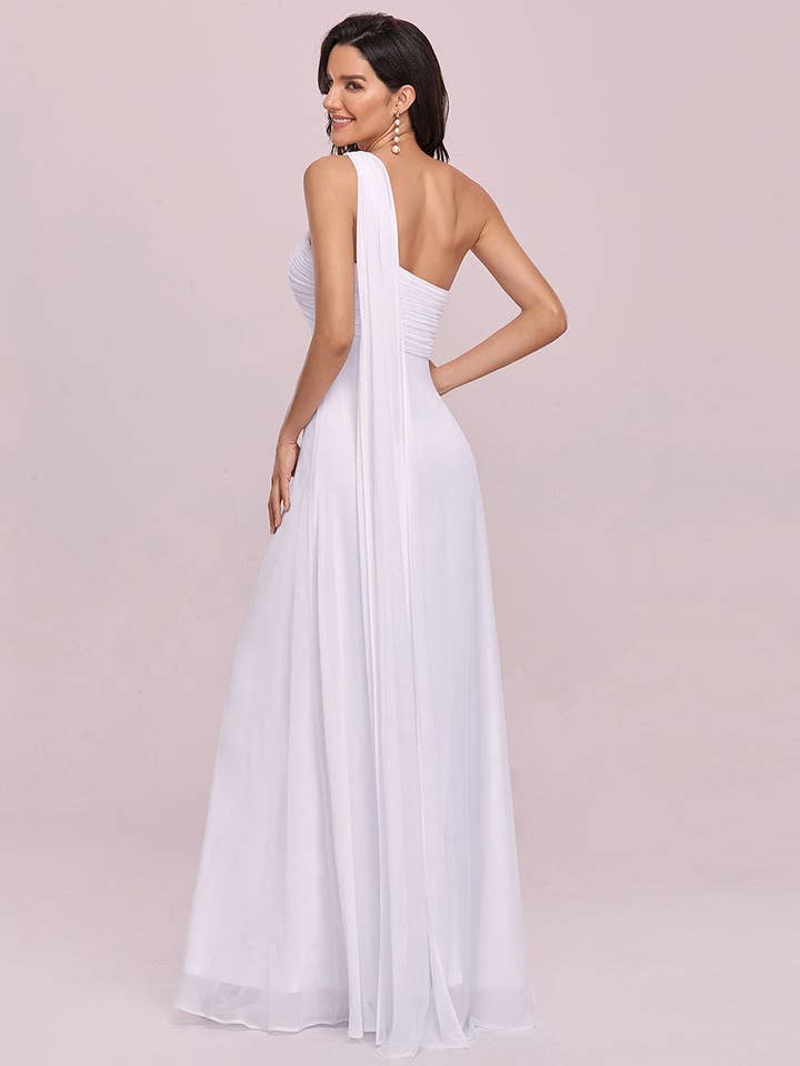 Ever-Pretty - Wholesale Gown – Women's - Elegant Pleated One-Shoulder Bridesmaids Dress49