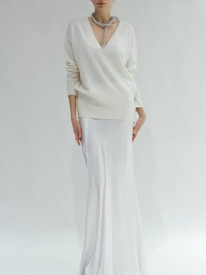 Pull en cachemire à col en V pour la vente par A LINE