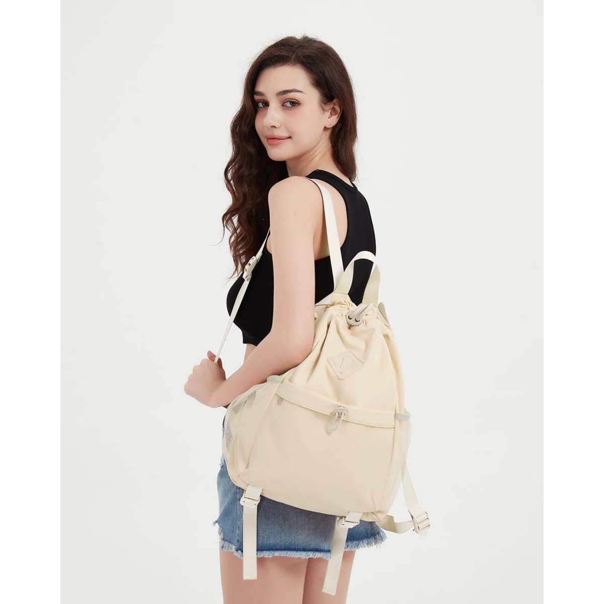 wandf - Vente Sac à cordon de serrage – unisexe - Sac à dos de sport avec cordon de serrage et sangle pour tapis de yoga39