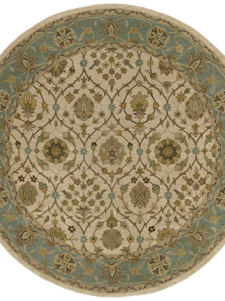 Tara Rounds Collection Ivory 7'9"x7'9" Round Area Rug for wholesale by contempo fashion